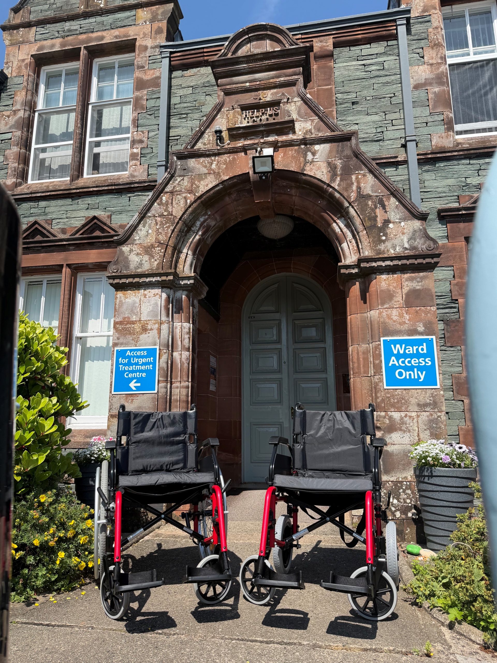 New wheelchairs, funded by the Friends